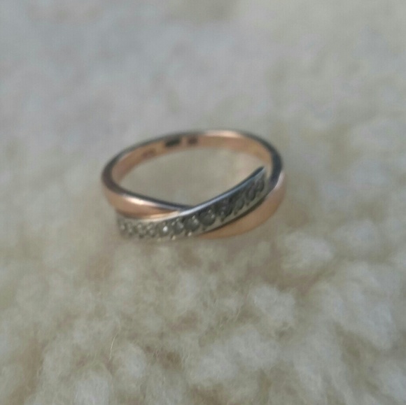 14k (585) rose gold diamond ring - Picture 8 of 8